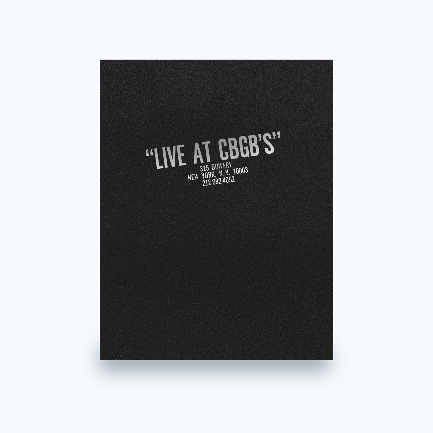 "LIVE AT CBGB's" by Erwan Illian