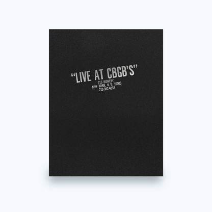"LIVE AT CBGB's" by Erwan Illian