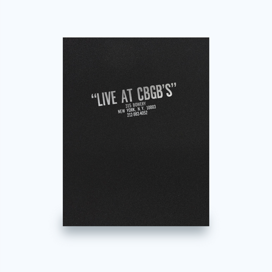 "LIVE AT CBGB's" by Erwan Illian